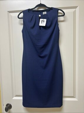 Talbots/Anne Klein Textured Sleeveless Midi Sheath Dress size 4